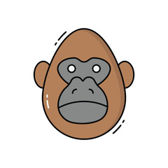 Gorilla vector icon