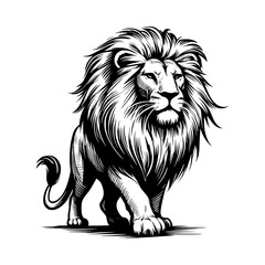 Fototapeta premium Lion Sketch Style