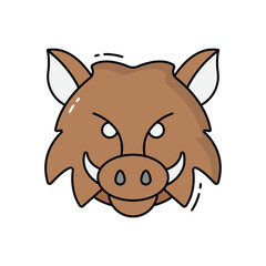 Wild Boar vector icon