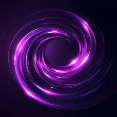 Speed and light turbine movement with purple tones and gradients with glow on a dark background 