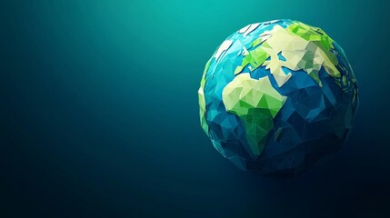 Fototapeta premium Stunning Polygonal Earth Design - A Visual Representation of Our Planet