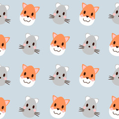 Seamless pattern with art design elements, and colorful Easter eggs.