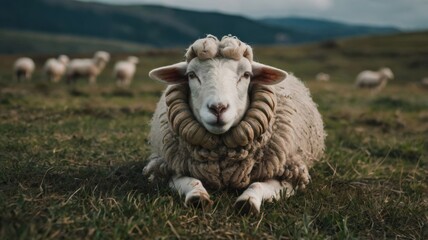 Fototapeta premium Sheep in the meadow