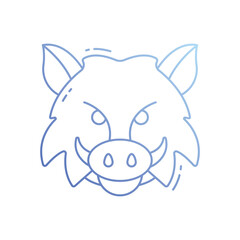 Wild Boar vector icon