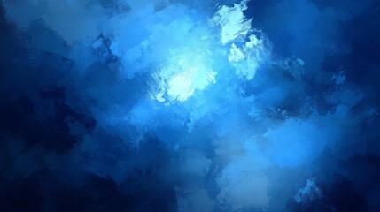 Obraz premium Abstract Blue Brush Strokes - Digital Art Background