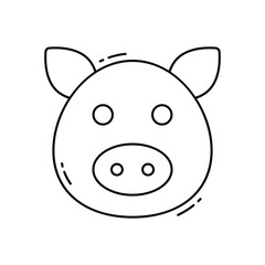 Pig vector icon