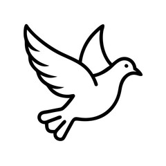 Fototapeta premium Dove icon symbolizing peace and faith