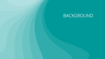 Teal green abstract background with waves and gradient transition, blended lines, overlay pattern	