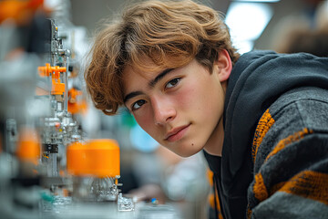 Young African American Male Technician in Industrial Setting