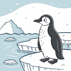 Obraz premium penguin on ice