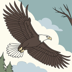 eagle in the sky