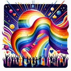 Obraz premium Unity in Diversity: LGBTQ+ Pride Celebration