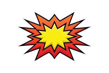 Explosion and Dynamite Vector - Fiery Blast Illustration with Flames and Sparks, Minimalistic and Dramatic Art