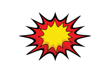 Explosion and Dynamite Vector - Fiery Blast Illustration with Flames and Sparks, Minimalistic and Dramatic Art