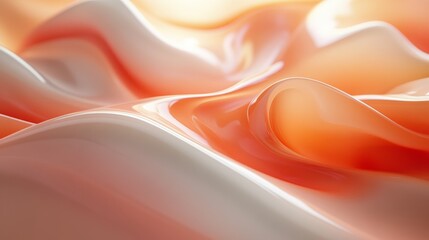 Fluid shapes and gradients, soft colors, smooth transitions, high resolution, trending design.