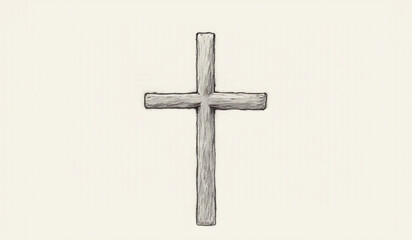 christian symbol features continuous line drawing representing christianity religion enduring concept