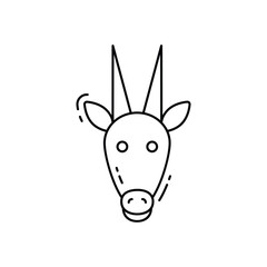 Gemsbok vector icon