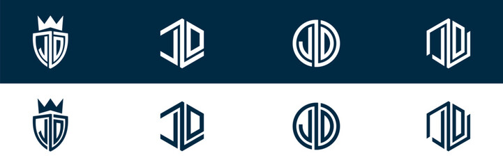 Modern letter LD DL logo design
