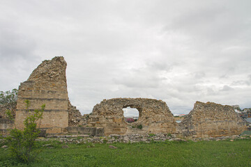 Crimea, Sevastopol, Tauric Chersonesos, Ruins on the seashore