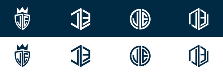 Modern letter LE EL logo design