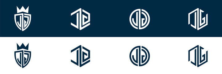 Modern letter LG GL logo design