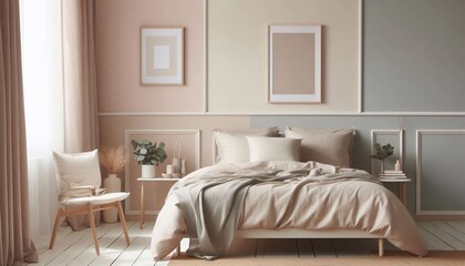 Modernes Schlafzimmer in beige
