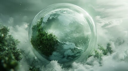Fototapeta premium Enchanted Sphere: A Captivating Natural Dreamscape