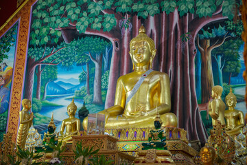 Golden Buddha statue in temple