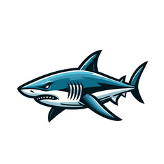 Obraz premium Modern shark mascot illustration. Agressive and angry. Isolated vector illustration