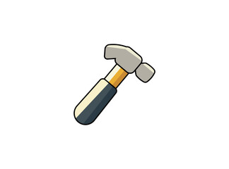Vector illustration of a hammer on a white background