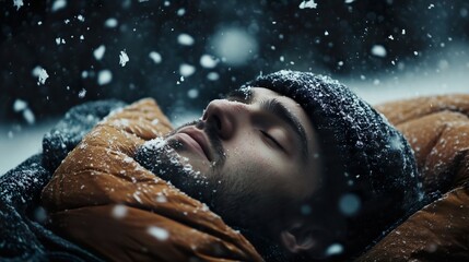 person in the snow