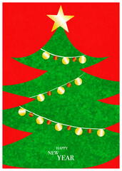 Merry Christmas and Happy New Year greeting card set. Modern beautiful Xmas design with typography, balls, pattern, snowflakes, Christmas tree branches. Minimalism art banner, poster, cover templates