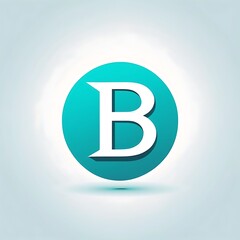 Obraz premium sleek teal letter B icon logo for Adobe Stock UI UX button