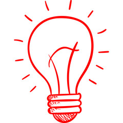 Bulb single illustration vector icon
