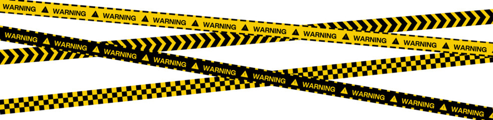 Warning Caution Sign with Black and Yellow Stripes - Seamless Design with Included Brushes