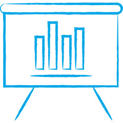 Stats icon single vector illustration