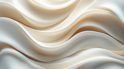 Obraz premium Background swatch of white beige cream texture, cosmetics for face and body.