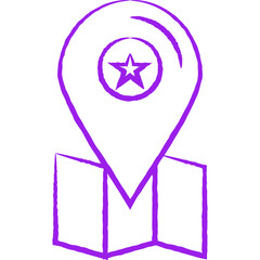 Location single illustration vector icon