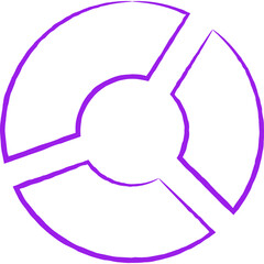 Pie chart single illustration vector icon