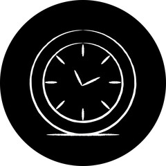 Time single illustration vector icon