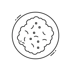 Scrambled eggs vector icon