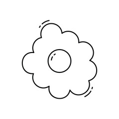 Fried egg vector icon