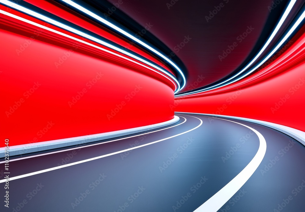 Poster a high-speed technology abstract with motion blur displayed on a tech screen. stock image.