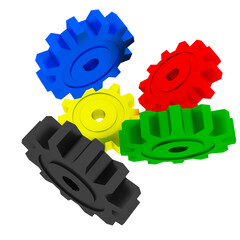 fallende Zahnr&auml;der