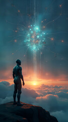 Evolving Artificial Intelligence in a Futuristic Landscape