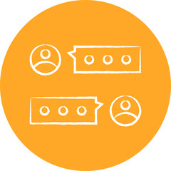 Messages person single illustration vector icon