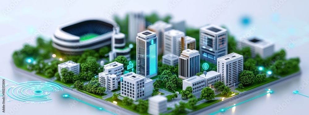 Poster a sustainable community equipped with digital smart city infrastructure and a high-speed data networ