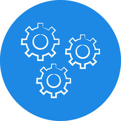 Settings single line vector icon