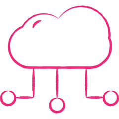 Cloud single illustration vector icon