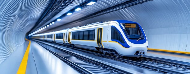 A revolutionary transportation concept with an underground hyperloop pod, emphasizing a high-tech setting, futuristic aesthetics, and sustainability.